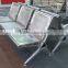 Two seats with tablet stainless steel public bench