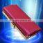 Fancy rhinestone metal design genuine leather travel smart wallet for ladies with change purse