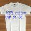 wholesale pure cotton tee shirts plain less than 1 dollar for election