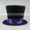 Black Tall Hat Magic Show Hat Halloween Party Cap With Embroidery Skull