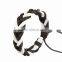 BOSHIHO handmade leather bracelet/leather anchor bracelet/leather charm bracelet