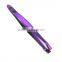 Purple color electrophoresis plated eyebrow squared tweezer
