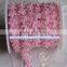 Factory wholesale 15mm Many Color Choosed Flatback Plastic Flower Pearl with Rhinestone Chain Trim
