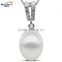 2016 cheap 9-10mm drop white highlight freshwater jewel pearl pendant