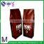 glossy foil black coffee bags with valve and tin tie,coffee bag with design