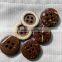 20L(12.7mm) 4 Holes Natural Brown Coconut Shell Button