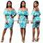 Bonvatt Custom Designed 2017 Digital Print silk crepe satin dress
