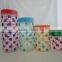 Colorful glass food jar with metal lid cealr glass jar with metal lid