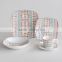 20pcs square shape porcelain dinnerware set,16pcs square shape dinner set with decal,porcelain dinnerware set