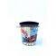 Flower Print Beautiful Waste Bin Faux Leather Open Top Standing Trash Can