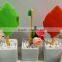 Funny silicone travel bag silicone green leaf pocket cup
