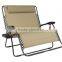 2 Person Folding Double Wide Patio Lounger Comfortable Double Relax Zero Gravity Chair