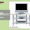 Home Furniture LCD Audio TV Rack Model Design Glass TV Stand