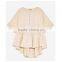 OEM Wholesale Custom Made Asymmetric Frilled Top Latest Design Girls Woman Top