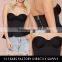 Fashion Black ruffle hem design women dancing bralet sexy tops