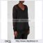 Wholesale Women Apparel Ribbed Trims Black Lace-insert Cotton Blend Sweatshirt(DQE0320T)