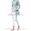 ladies twin chest pocket fashion cotton jeans shirt OEM service