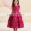 high quality satin beaded baby gown red flower girls dresses