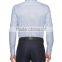 High quality light blue French collar classic square cuffs long sleeve shirt