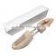 Shoe tree type and wood material shoe stretcher with bendable spring