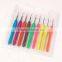 Aluminum Crochet Hook Set Knitting Needle Crochet Hook Soft TPR Handle Crochet Hook Set