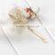 New Fshion Hair Clips Leaf Gold Plated 6.2cm - 6cm x2.5cm