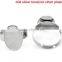 Custom 20PCs Silver Plated Adjustable Oval Cabochon Ring Settings