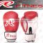 Red leather karate boxing gloves,kicking equipments / Wrist Wrap Boxing Glove/ Sparring Gloves