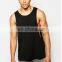 Wholesale custom gym singlets for men deep arm hole tank tops