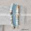 Elastic Stretch Stone Bracelet Matte Amazonite Multi Color Bracelet