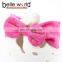 High quality star print knot baby headband bowknot cotton headband for children