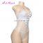 Eaby Hot Sale transprent white v neck harness fashion women clothing jumpsuit plus size