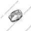 top quality fashion classic men's engraved ring silver color with cross for women titanium ring