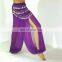 BestDance Women Student Slit Harem Yoga Genie Trouser Pants Belly Dance Sheer Pant Pantaloons