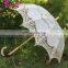 Hook Handle Adult Size 100% Cotton Victorian Lace Parasol for Wedding