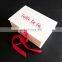 hot sale fashion design laminated foldable gift box with ribbon closure