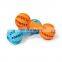 Durable nontoxic rubber interactive IQ dental treat teeth cleaning toy for dogs