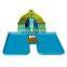 Double Slide Minion Cartoon Inflatable Commercial Giant Water Amusement Park Slide With 2 Pools