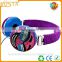 anime diamand fancy villus headphone /retractable fancy earcup headphone