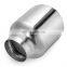 2.5'' Inlet 4'' Outlet Double Wall Exhaust System Tip Muffler Universal Car Stainless Steel Tail Tube Round Slant Cut Silencer