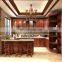 North American classic solid wood kitchen cabinet with quartz stone countertop