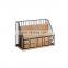 K&B entryway metal frame bamboo letter holder table organizer mail magazine holder