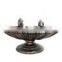 large bowl metal antique bird feeder