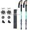 Camping Multifunction Telescopic Outdoor Walking Hiking Carbon Fiber Trekking Poles