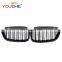 ABS dual slat front kidney grille mesh grill for BMW 1 2 3 4 5 6 series F20 F22 F23 F30 M3 F80  F32 F10 F12