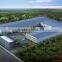 Structural steel warehouse with white fireproof painted steel frame