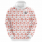 Customized Sublimation White Hoodie with Red Socks and Snowflake Pattern