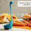 Nessie Ladle Spoon -Turquoise Cooking Ladle for Serving SoupHigh Heat Resistant Loch Ness Stand Up Soup Ladle