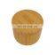 Round Bamboo Salt And Pepper Pots Box Bamboo Storage Box With Magnetic Swivel Lid