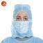 Non Woven Disposable Full Head Cap Hair Net Beard Cover Astronaut Cap with Mask